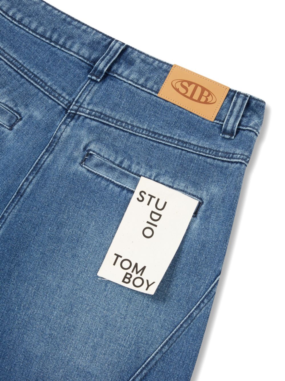 STUDIO TOMBOY LOGO-PATCH WIDE-LEG JEANS 