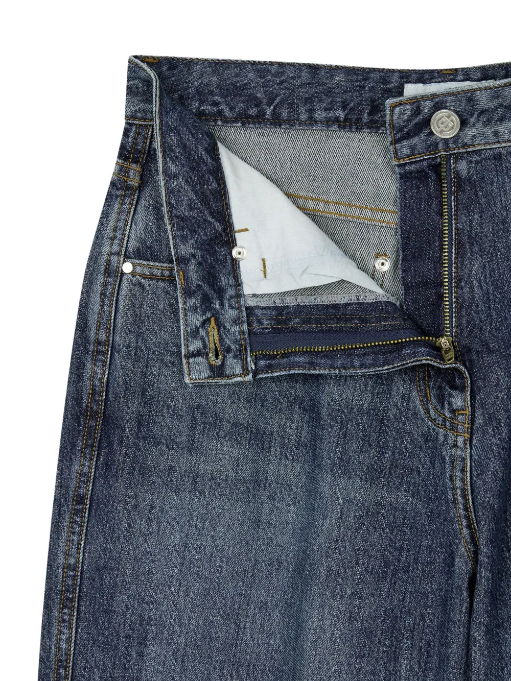 STUDIO TOMBOY Jeans met logopatch Blauw