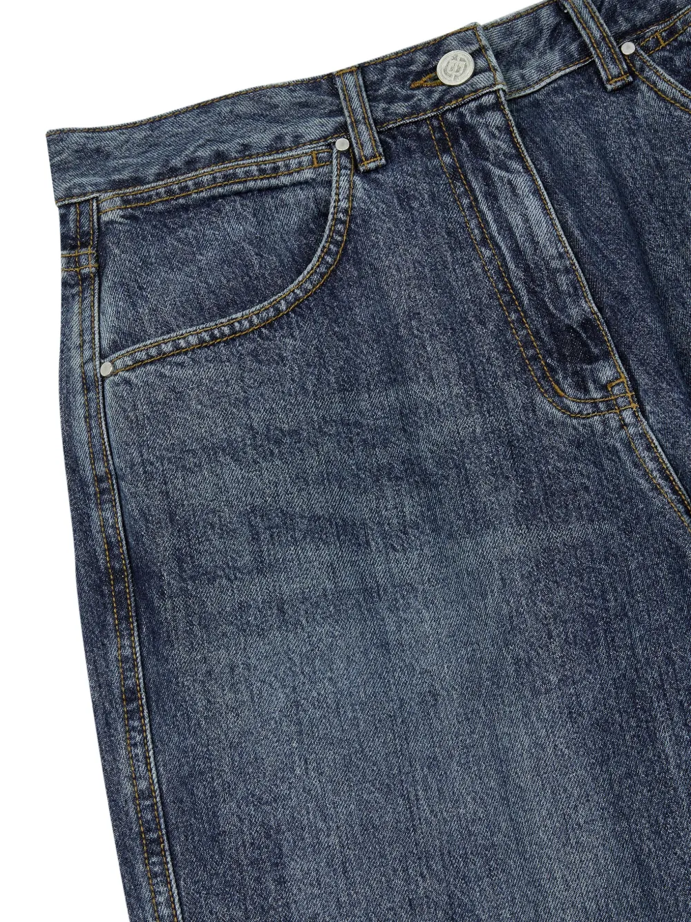 STUDIO TOMBOY Jeans met logopatch Blauw