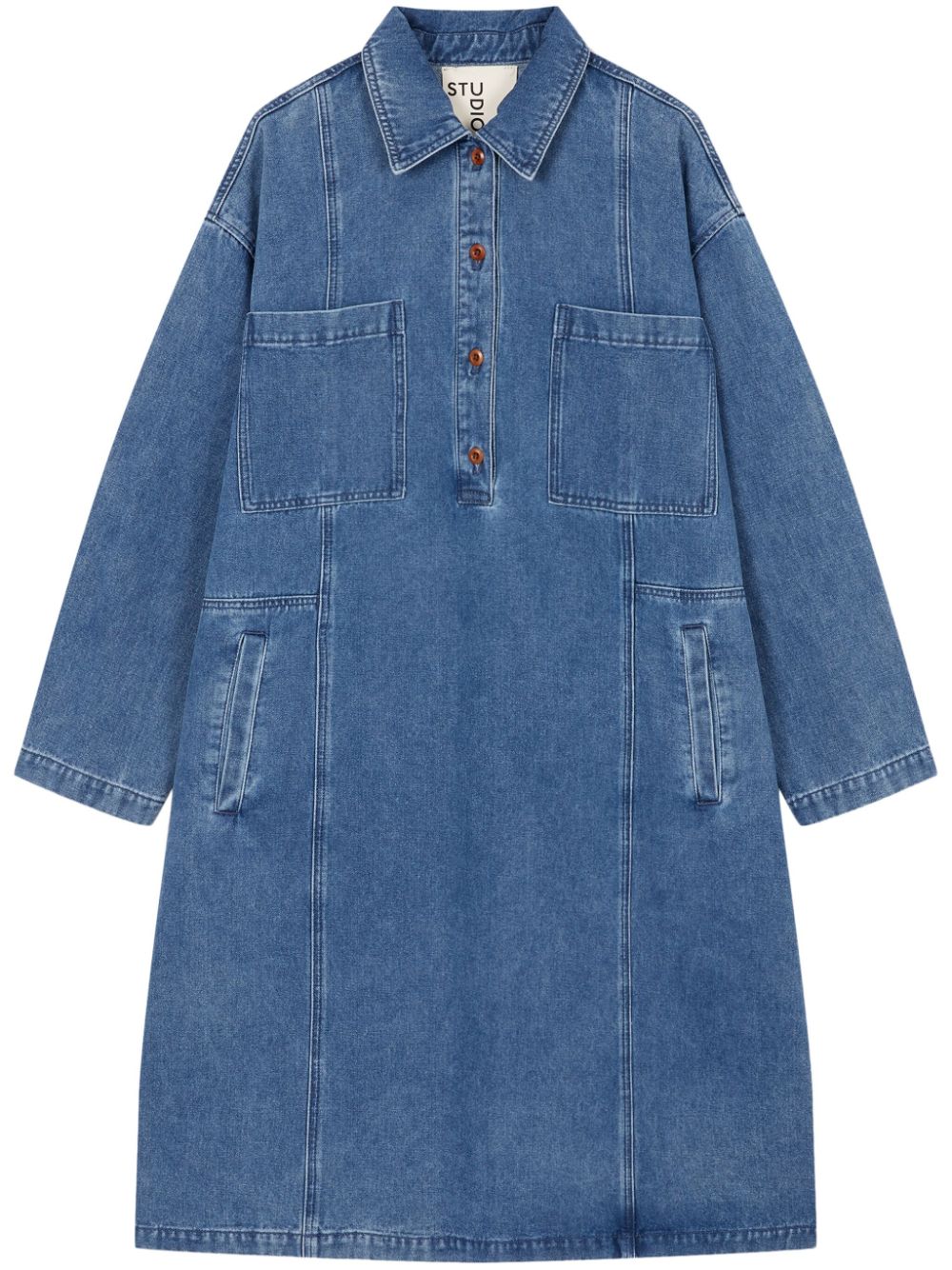 pocket denim dress