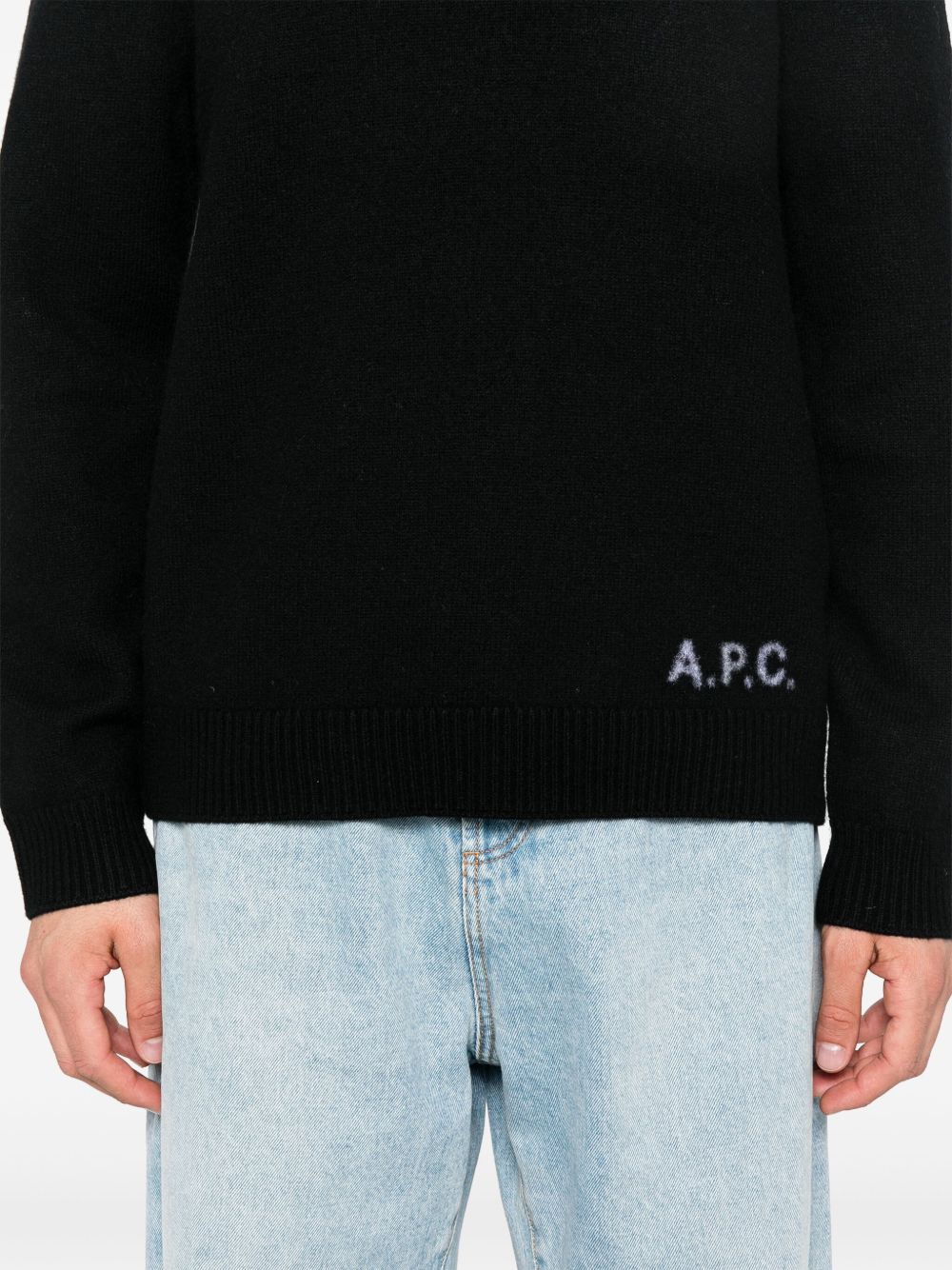 A.P.C. intarsia-logo sweater Men