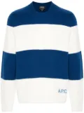 A.P.C. striped sweater - Blue