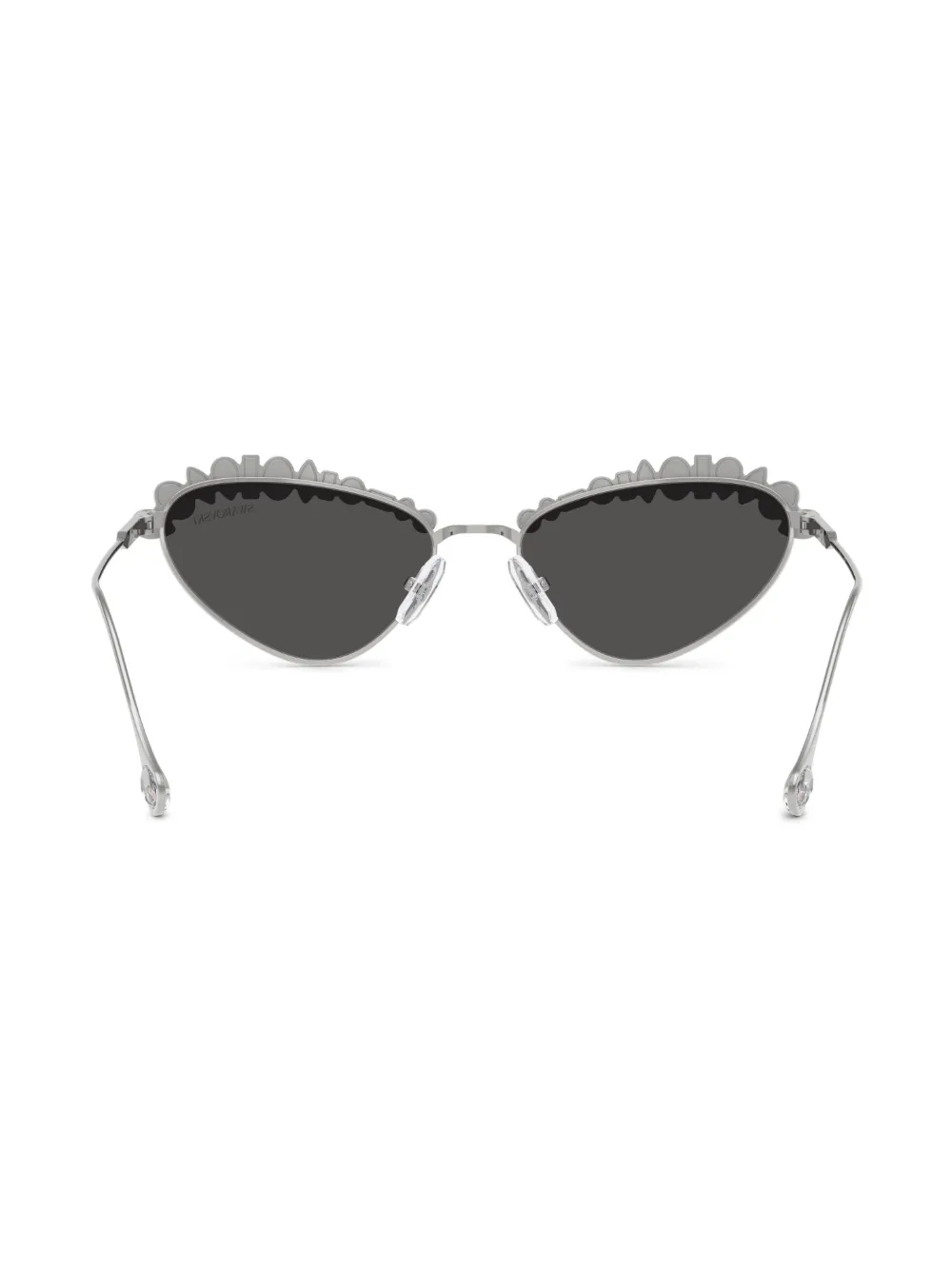Swarovski Zonnebril met cat-eye montuur Zilver