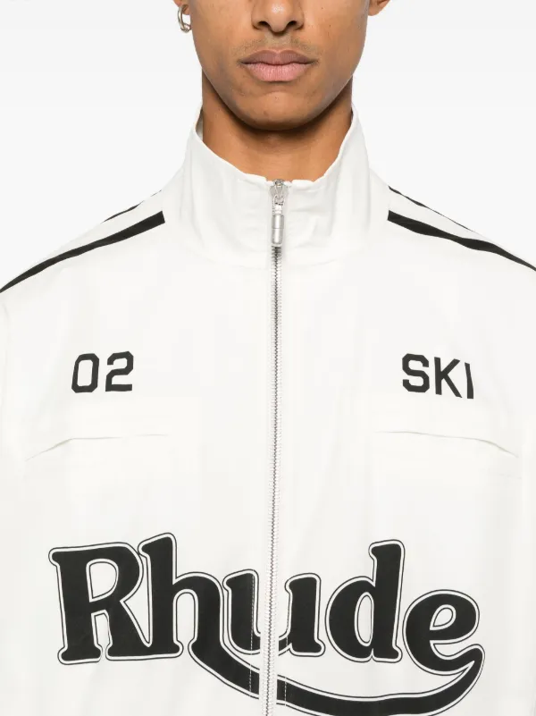 RHUDE logo-print Jacket | White | FARFETCH JO