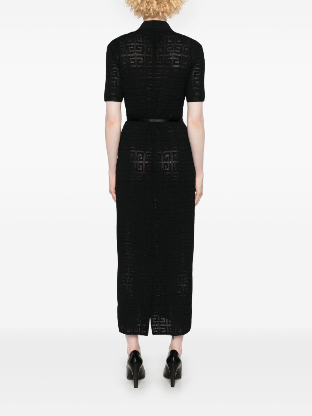 Shop Givenchy 4g Midi Dress In 黑色