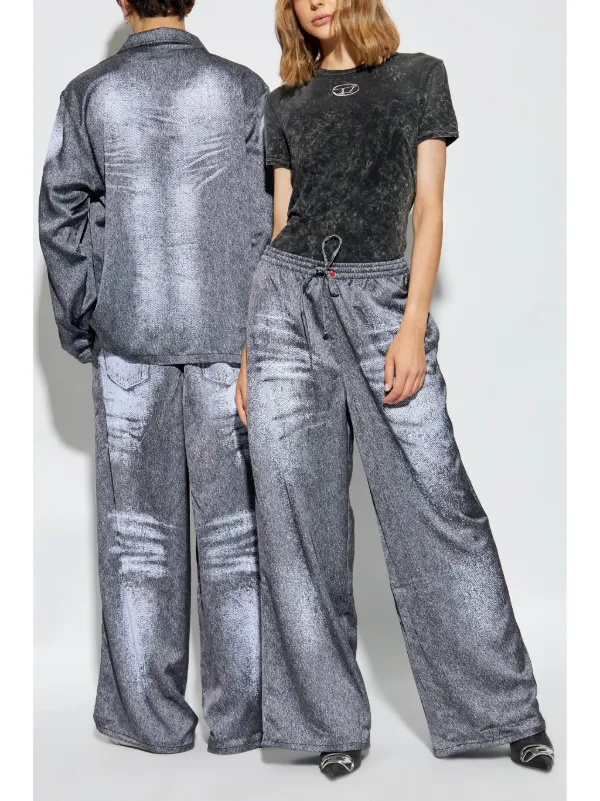 Diesel x Savage x Fenty Satin Pyjama Trousers Grey FARFETCH CA