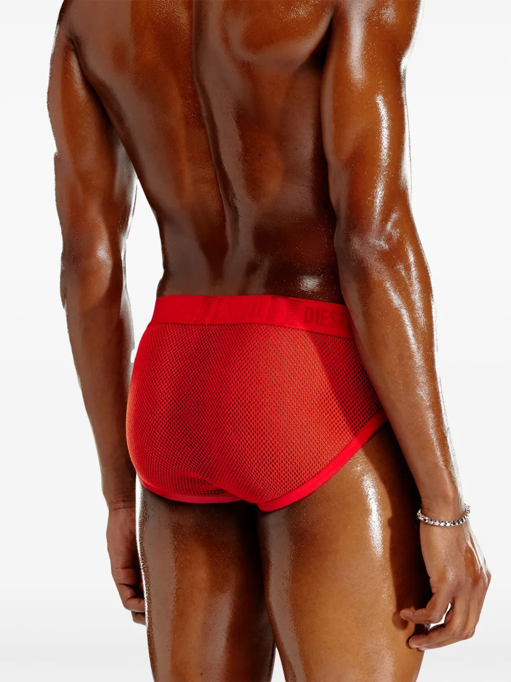 Diesel x Savage x Fenty slip met logoband Rood