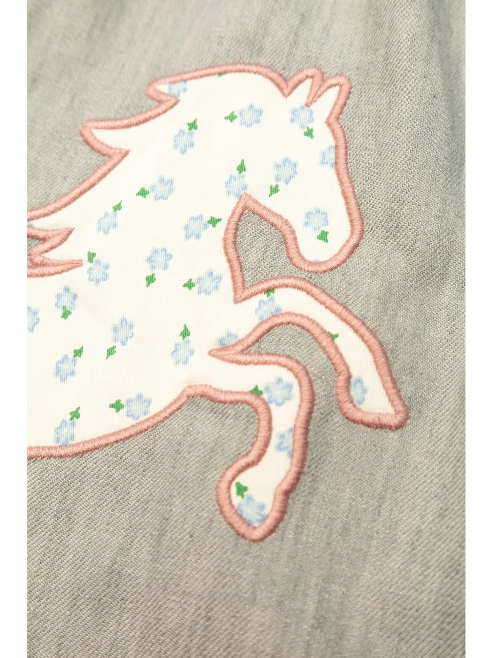Stella McCartney Kids Spijkerjurk met borduurwerk Groen