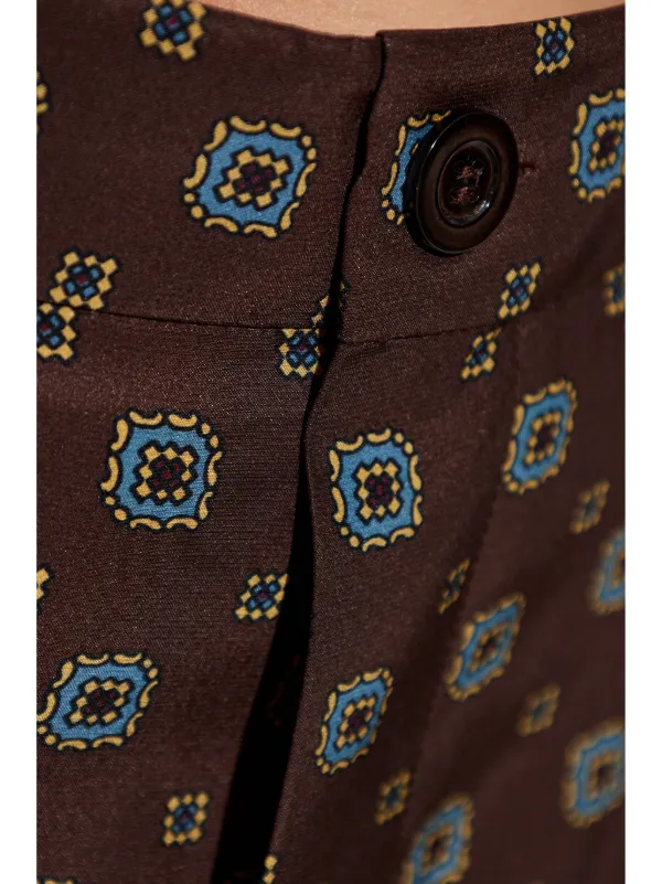 Moschino geometric-print Trousers | Brown | FARFETCH