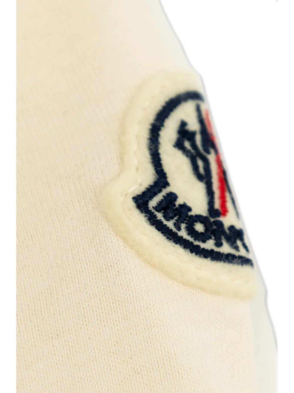 Moncler Enfant T-shirt met kristallen logo Beige