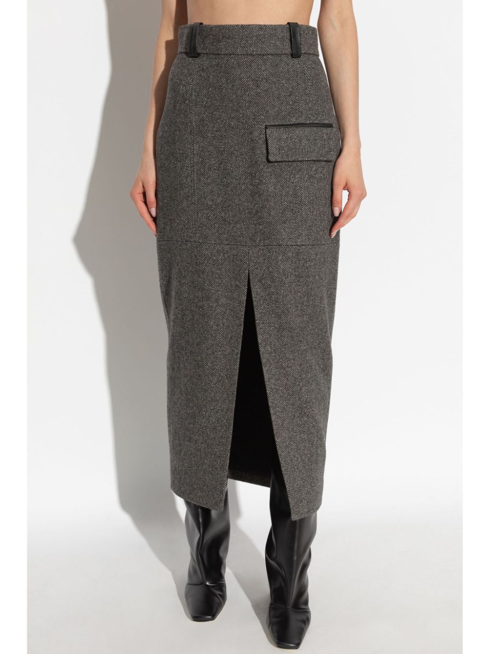 Shop The Mannei Nepesi Skirt In Grey