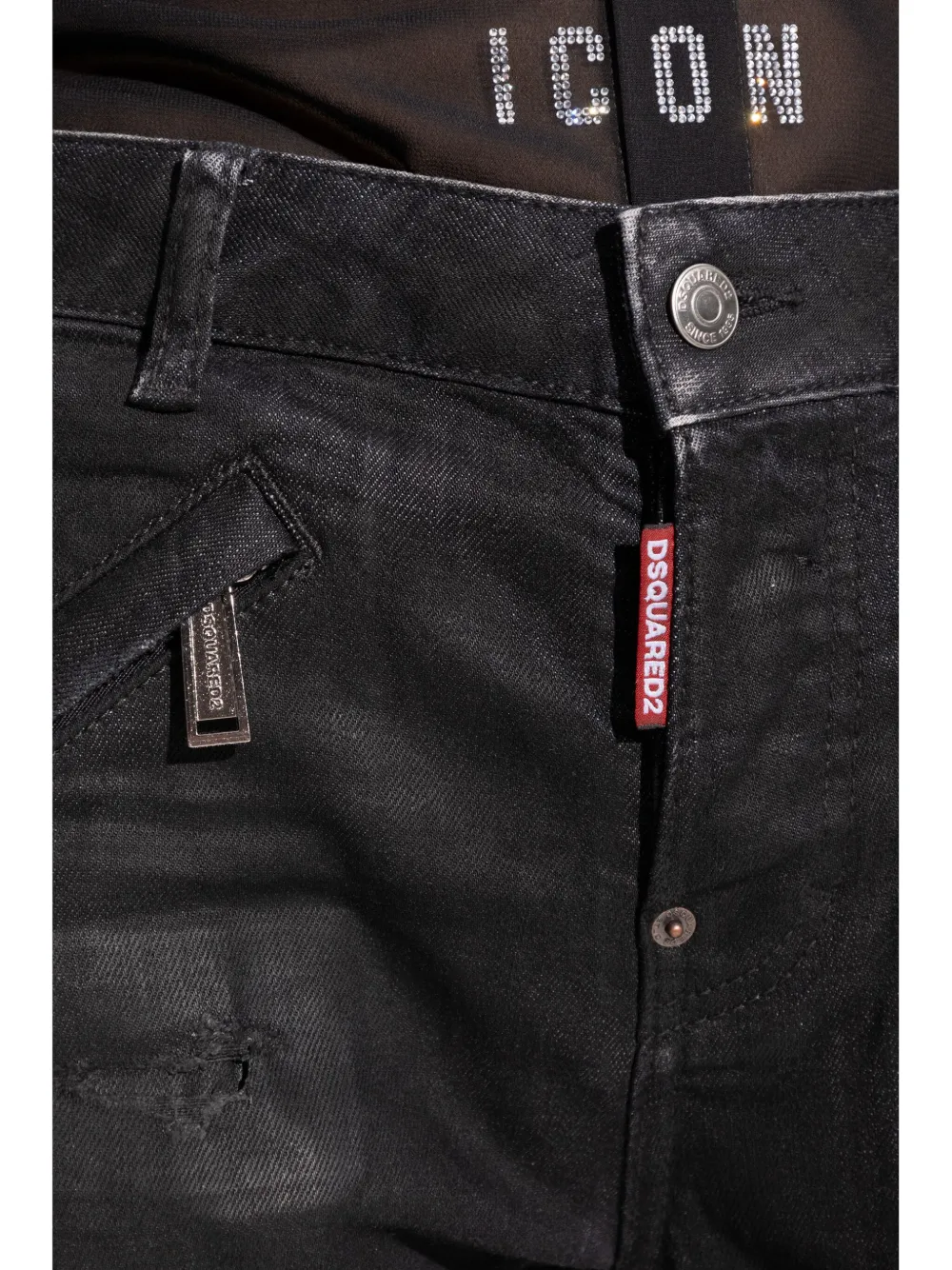 DSQUARED2 Gerafelde jeans Zwart