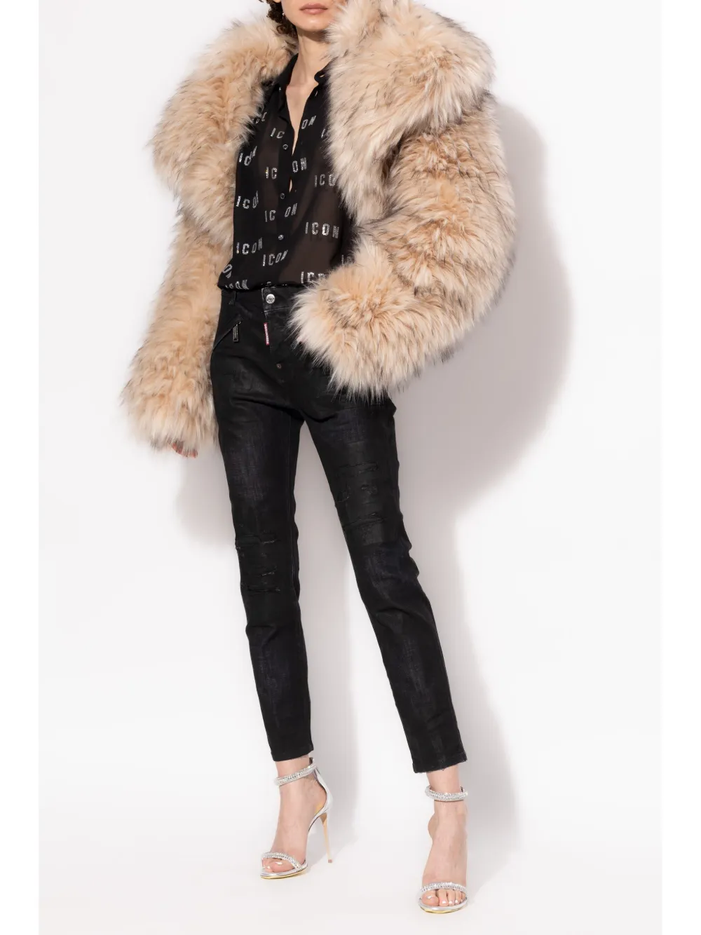 DSQUARED2 Gerafelde jeans - Zwart