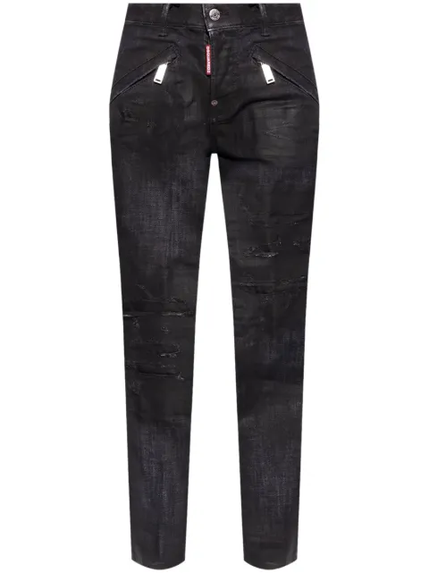 DSQUARED2 Calça jeans com efeito destroyed