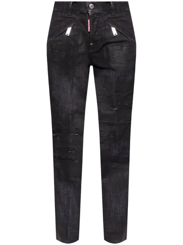 DSQUARED2 distressed-effect Jeans Black FARFETCH IN