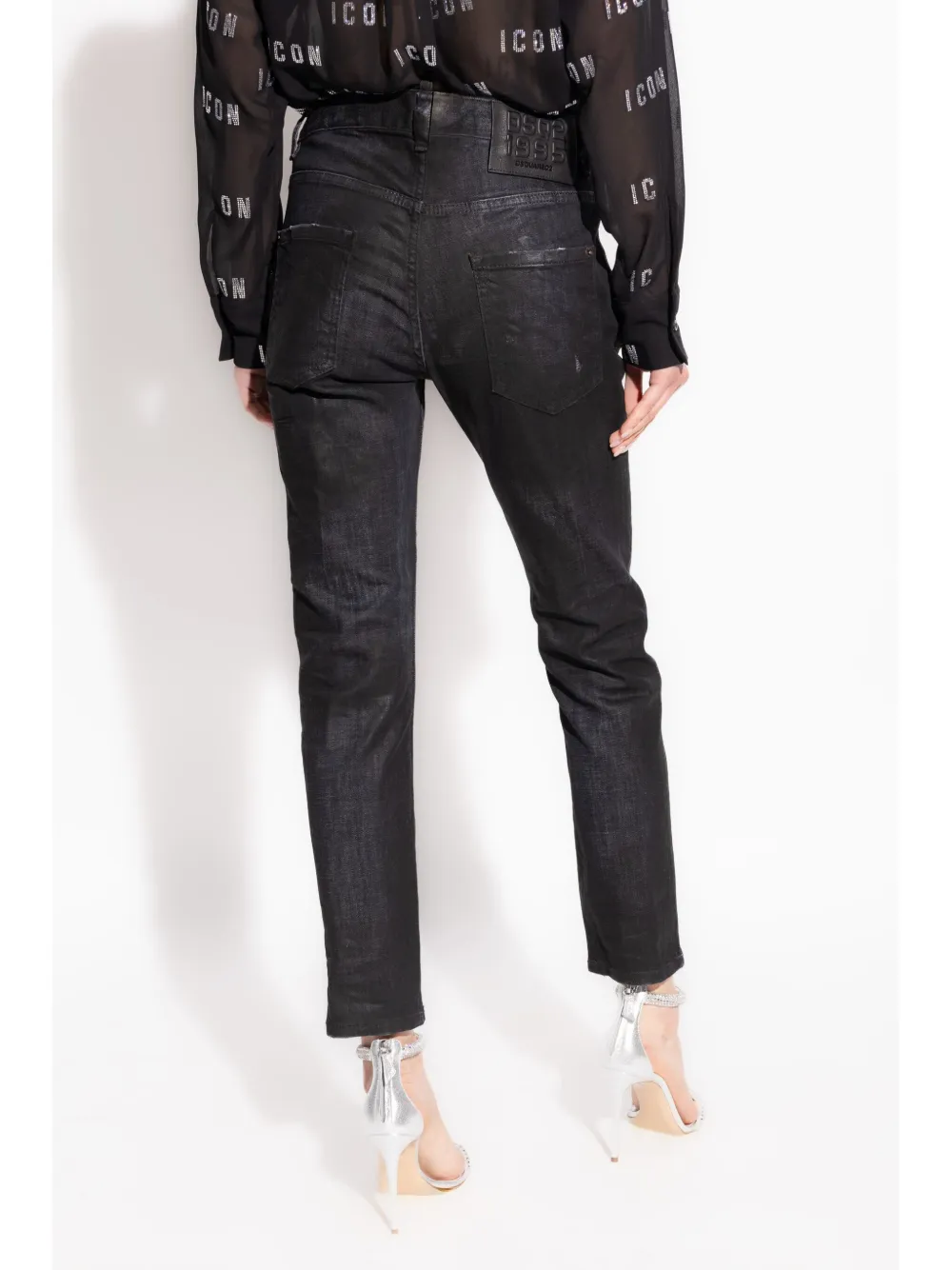 DSQUARED2 Gerafelde jeans Zwart