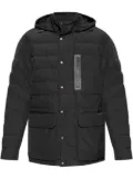 Moncler logo-appliqué padded coat - Black