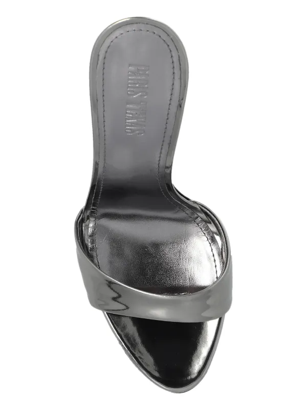 Paris Texas 105mm Lidia Mules | Silver | FARFETCH JO