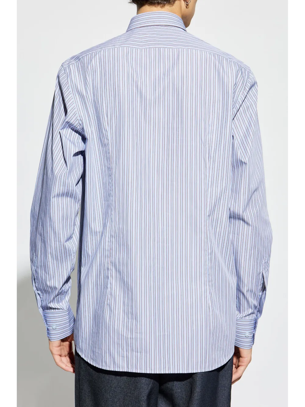 ETRO Gestreept popeline overhemd Blauw