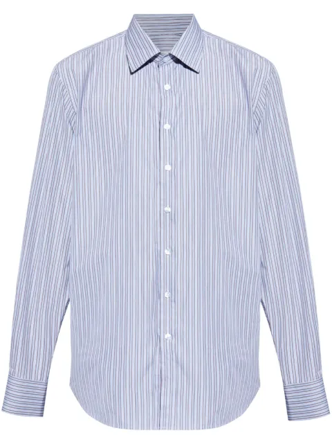 ETRO camisa de popelina con rayas estampadas