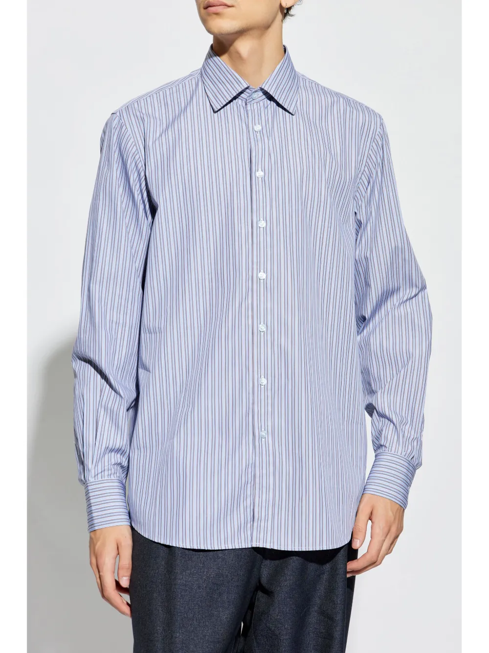 ETRO Gestreept popeline overhemd Blauw