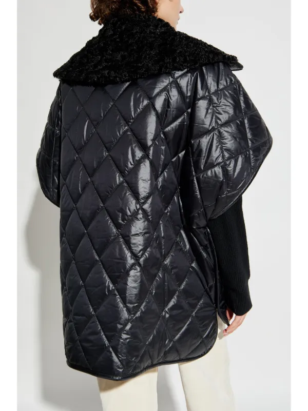 関税込 MONCLER PADDED CAPE Moncler Padded Cape | Black | FARFETCH