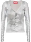 Diesel metallic knitted cardigan - Silver