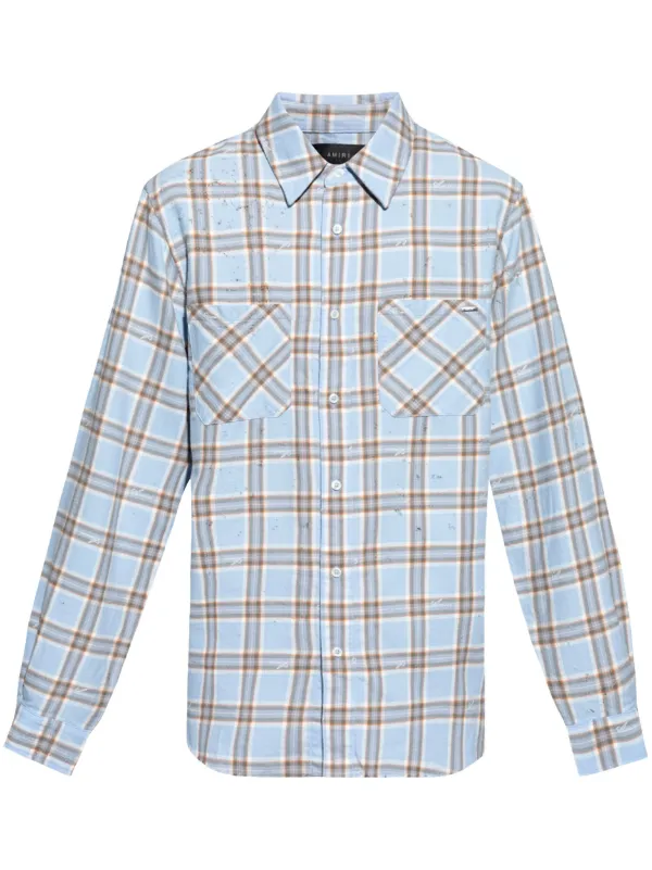 AMIRI Shotgun シャツ | ブルー | FARFETCH JP