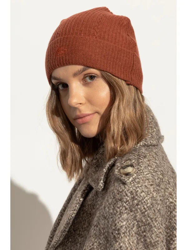 ニットキャップ・ビーニー ETRO FW24 BEANIE HAT WITH LOGO (WAQA0016 AV393M0174) ETRO embroidered-logo Beanie | Orange | FARFETCH