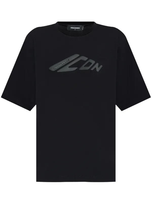 DSQUARED2 Icon-embossed T-shirt Black FARFETCH ID