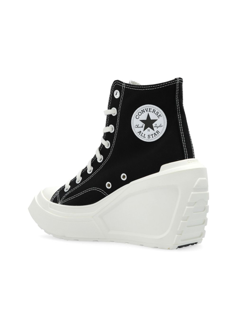 Shop Converse 110mm Chuck 70 De Luxe Wedge Hi Sneakers In Black