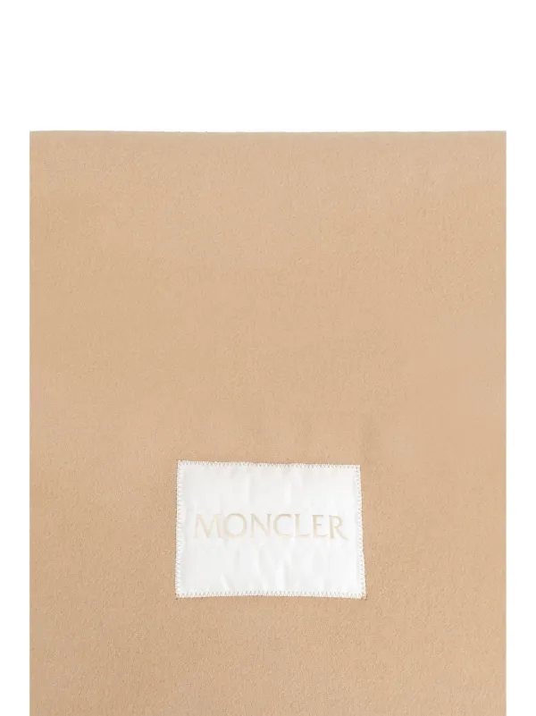 Moncler logo-patch Scarf | Neutrals | FARFETCH AO
