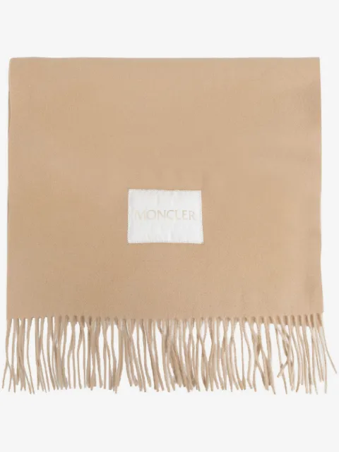 Moncler logo-patch scarf