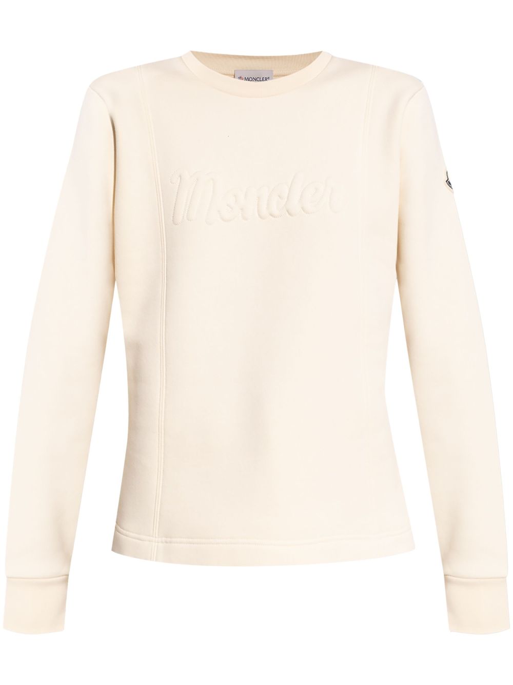 Moncler logo-patch sweatshirt - Neutrals