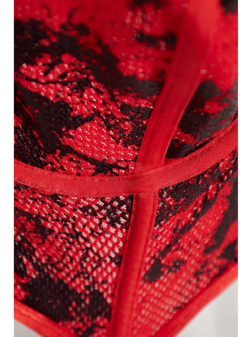 Diesel x Savage Fenty bustier met metallic-effect Rood