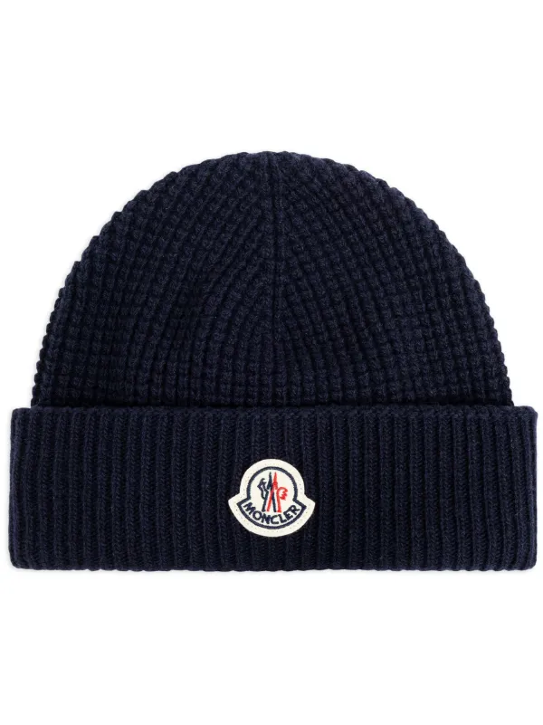 Navy moncler beanie on sale