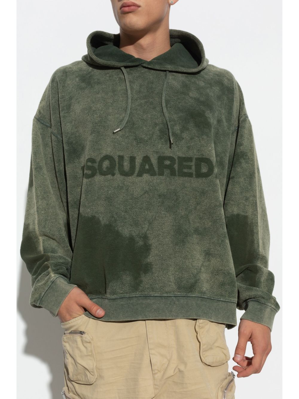 Shop Dsquared2 Logo-jacquard Hoodie In Green