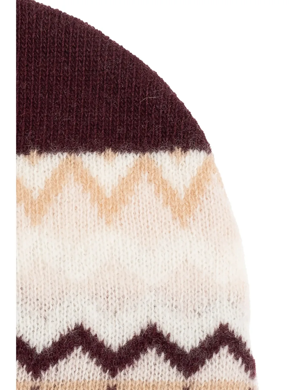 Moncler Enfant Intarsia muts met logo-applicatie Bruin