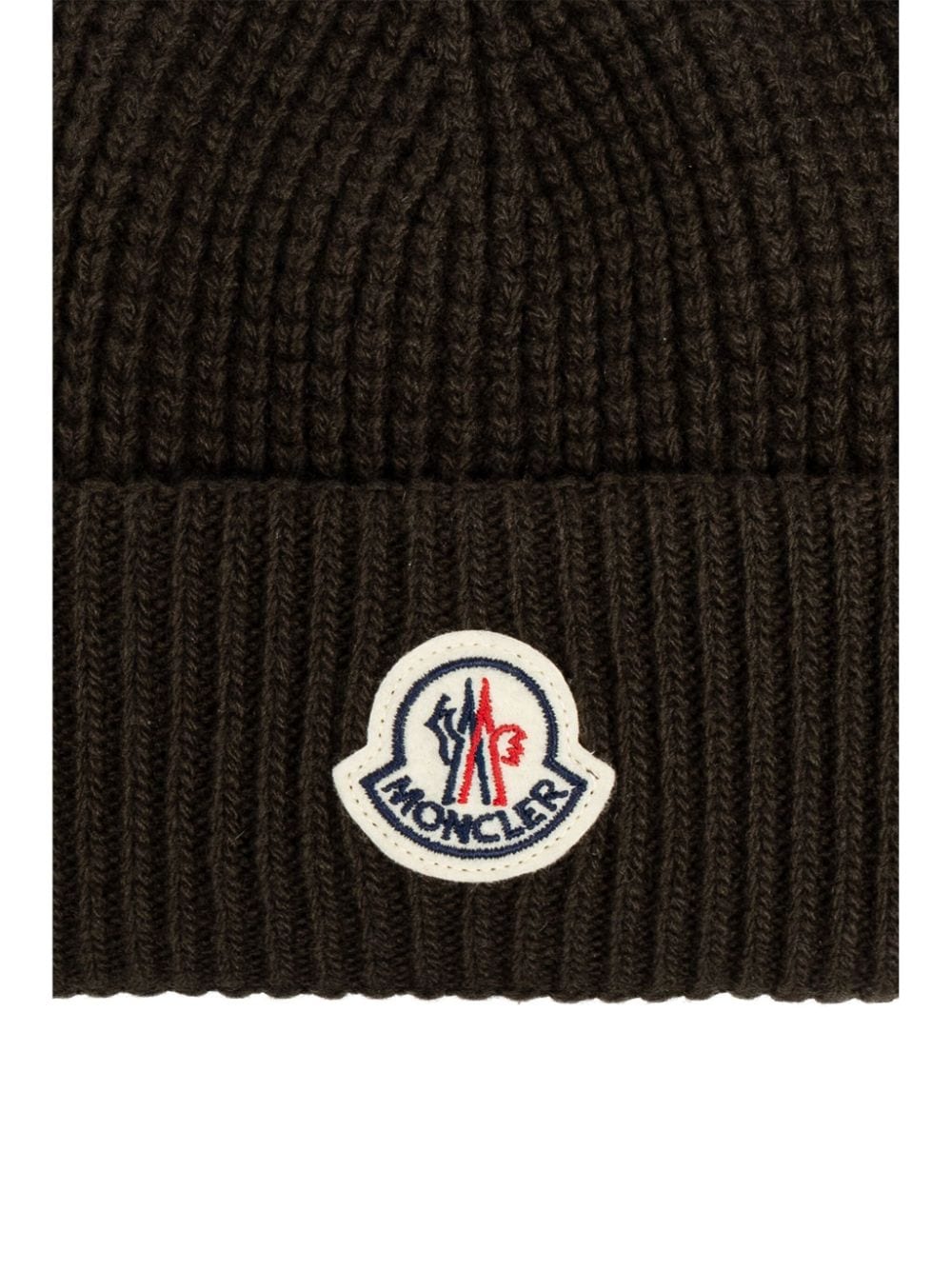 Shop Moncler Logo-appliqué Beanie In 绿色