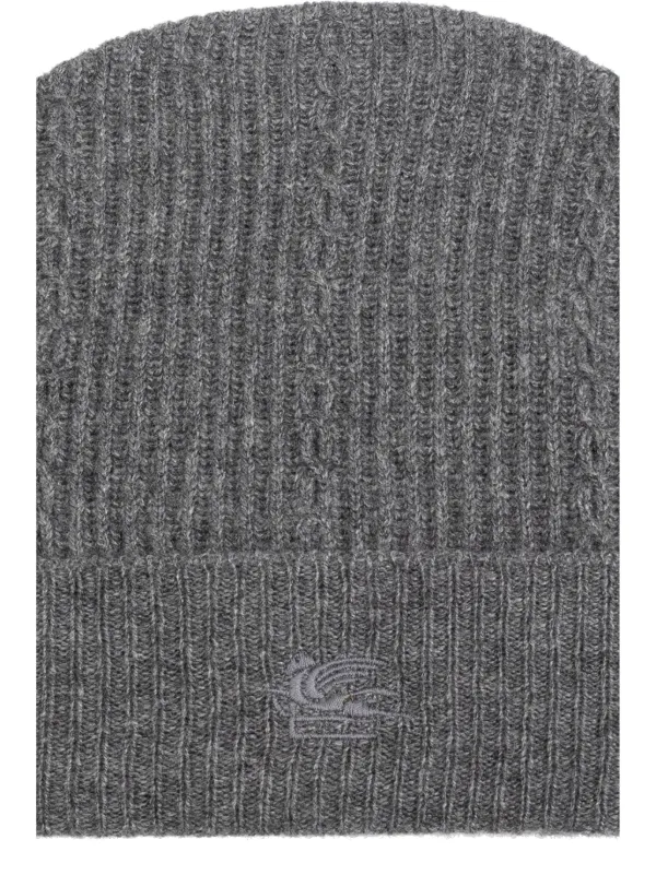 ETRO logo-embroidered Beanie | Grey | FARFETCH BH