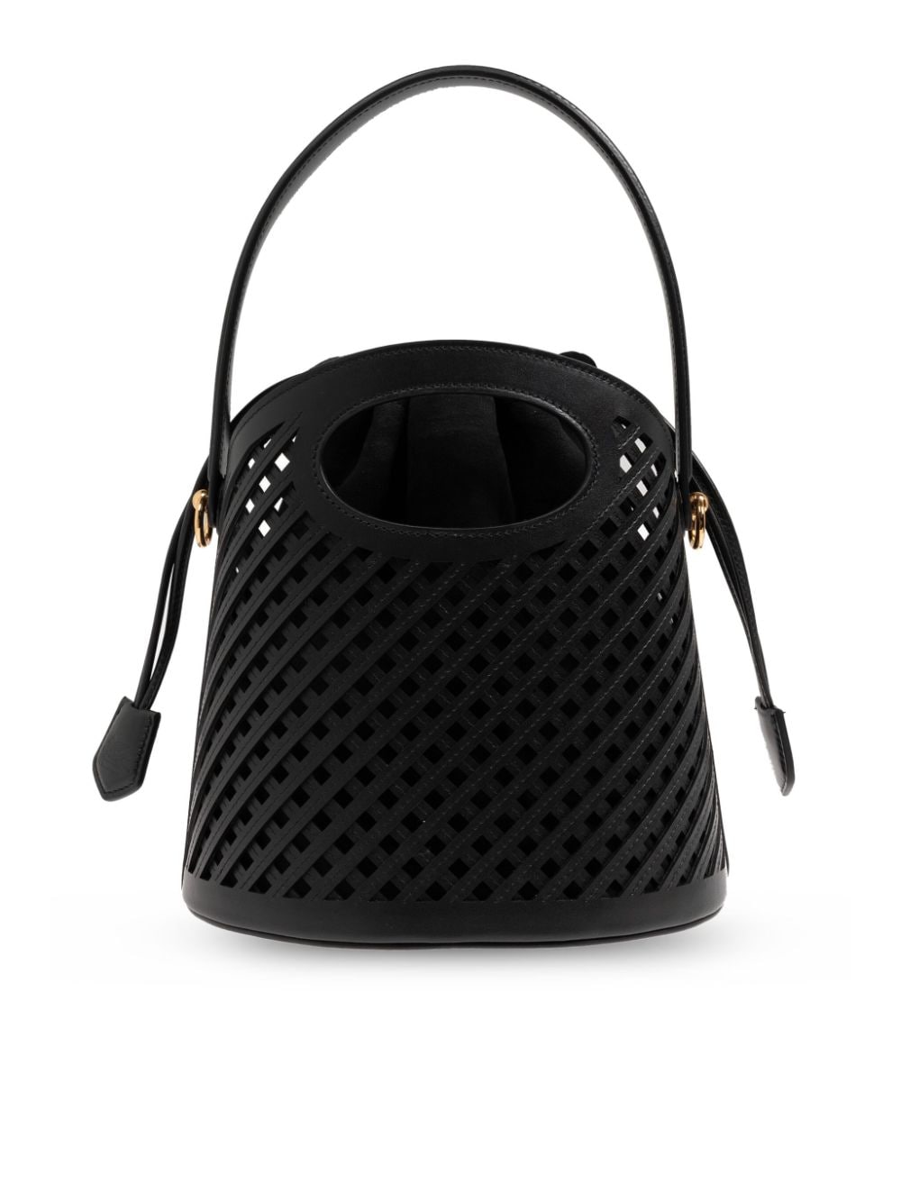 Shop Etro Medium Saturno Grid Cut-out Crossbody Bag In Black