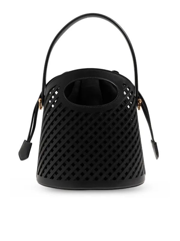 【関税&送料込】Etro Coffa Laser-Cut Leather Bucket Bag Coffa leather bucket bag in brown - Etro | Mytheresa