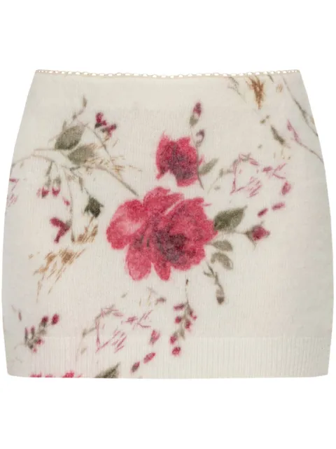 Blumarine floral-pattern mini skirt