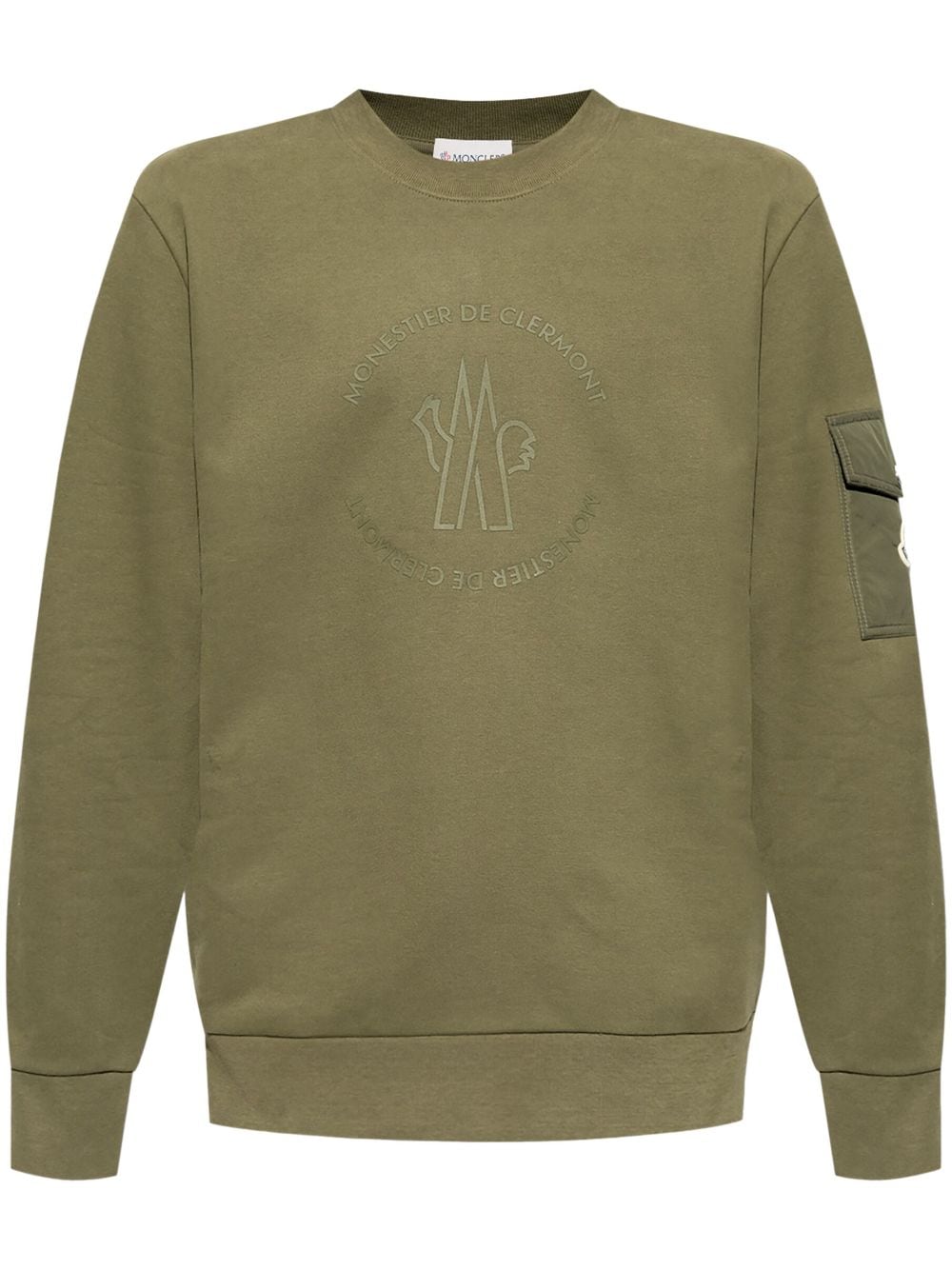 Shop Moncler Logo-print Sweatshirt In Green