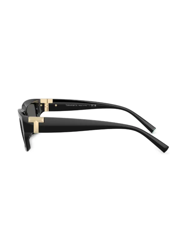 Tiffany & Co Eyewear rectangle-frame Sunglasses | Black | FARFETCH CA