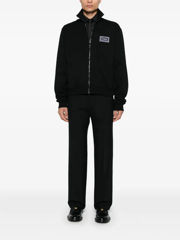 Versace ロゴ スウェットシャツ | ブラック | FARFETCH JP