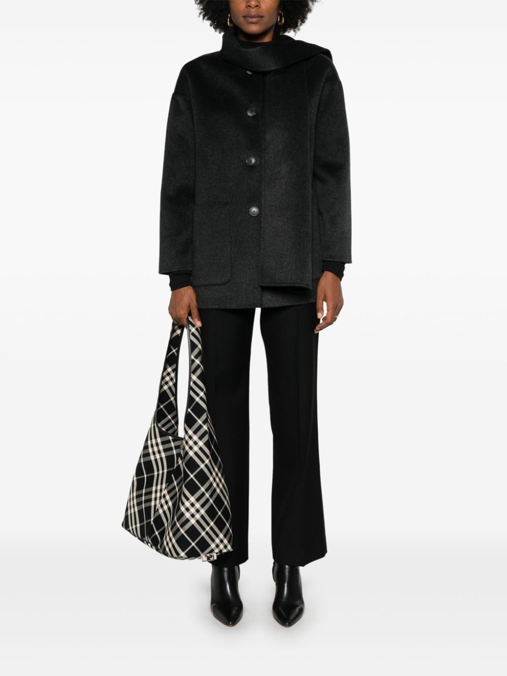 DYNAMIS STUDIO Antwerp Scarf coat - Grijs