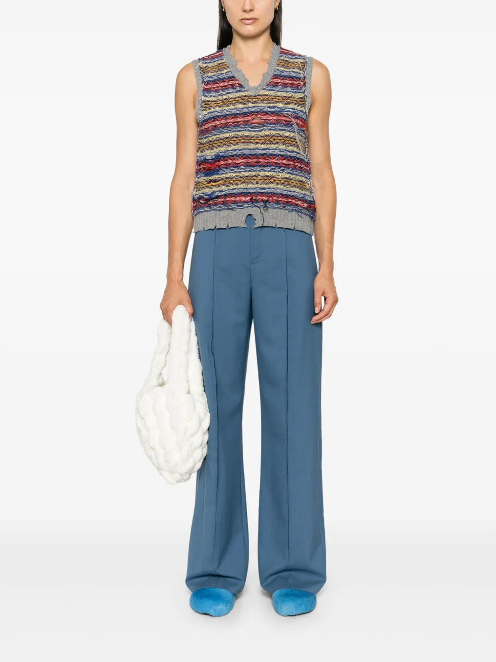 Marni Broek van scheerwol - Blauw