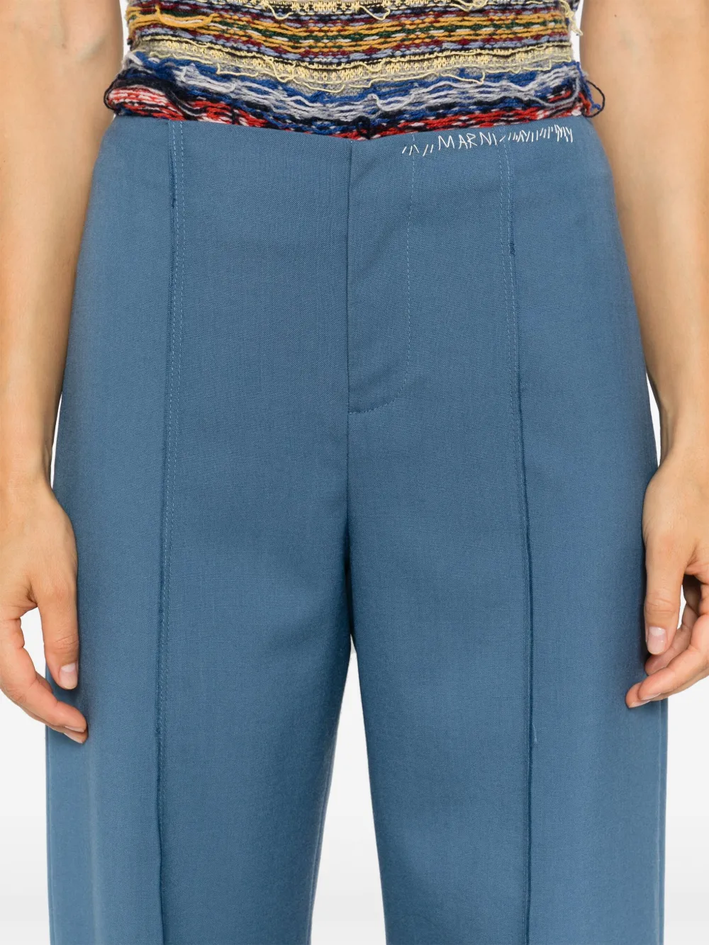 Marni Broek van scheerwol Blauw