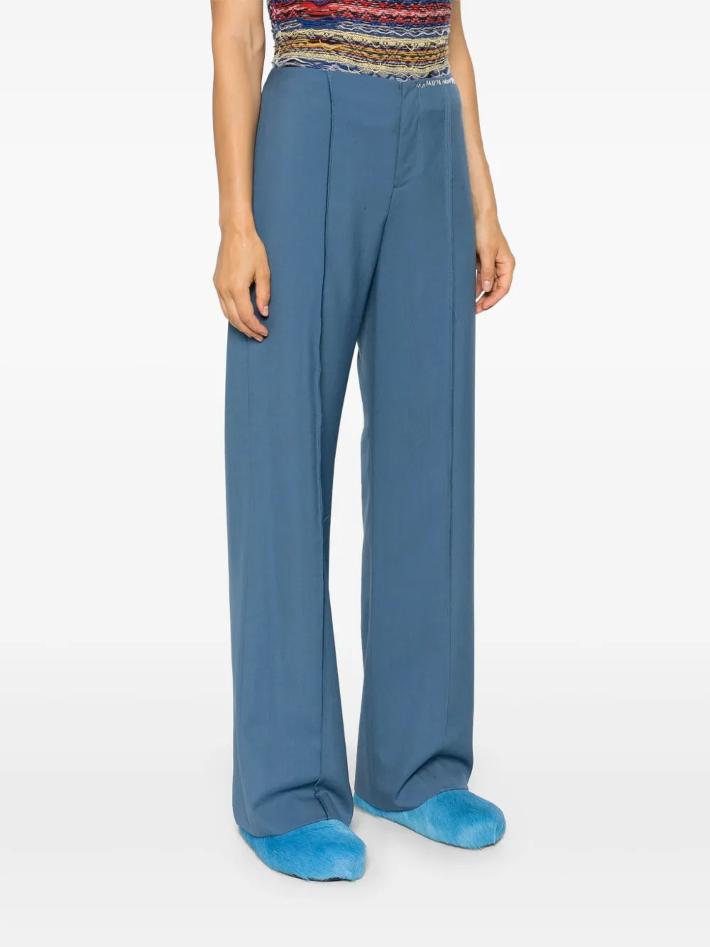 Marni Broek van scheerwol Blauw